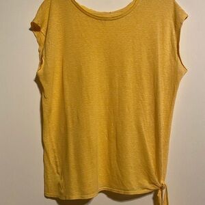 𝅺LOFT Pullover Semi Sheer Tshirt Side Tie Small